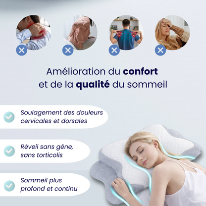 KALYXO™ – Oreiller Ergonomique Alignement Cervical